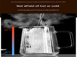Transparent Elegant Ribbed Double Wall Glass French Press - 1000ml Heat Resistant Coffee and Tea V888-ELOSUNG32108