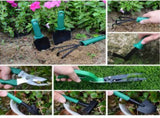 10-Piece Purple Professional Garden Tool Set with Carrying Case - Ergonomic Gardening Kit for V888-ELOSUNG49257