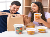 90 Sets Plastic Deli Containers With Lids, Assorted Sizes Variety pack, Airtight V1258-DP02-C-2782