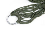 Mesh Rope Hammock Nylon 400lb Load Bearing Single Person Use Sleeping Hammock with Iron Ring for V1294-YM0901-3116240018111