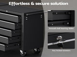 Giantz Tool Chest Trolley 10 Drawers Toolbox Storage Black TB-10DR-ROLL-BK-AB