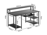 Levede Office Gaming Computer Desk Black DH1054-BK