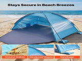Beach Tent Sun Shelter for 4 Person, UPF 50 Protection, Portable Sun Shade Canopy with Carrying Bag V952-BXSHTZPDBJC4MORNX001V0