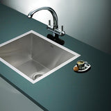 510x450mm Handmade Stainless Steel Undermount / Topmount Kitchen Laundry Sink with Waste V63-819503