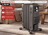 Dimplex 1.5kW Oil Free Column Heater 5 Fin with Thermostat Turbo Fan ECR15FA