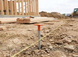 Heavy-Duty Metal Survey Marker Stakes for Ground Markings and Precise Construction Line Setup V1366-AZ2-W-22544