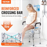 VEVOR 400lbs Shower Chair Bath Bench Arms Back Adjustable Height for Inside Tub V952-LYYKDGDLHJPENBZ1JV0