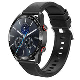 Black Silicone 22MM Black Mitsubishi Steel Strip Business Smartwatch with ECG PPG Monitoring V888-ELOSUNG28593
