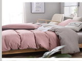 Light Brown And White Stitching Ultra-Soft Solid Color 4-Piece Bedding Set - Queen Size V888-ELOSUNG21514