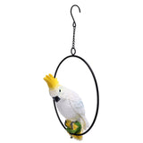 Iron Ring Parrots Decor Bright Texture Waterproof Iron Ring Parrots Resin Pendant Crafts V1294-YM0715-3115210265111