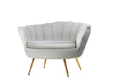 Artiss Armchair Velvet Grey Callista UPHO-5002-VEL-GY