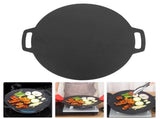 40cm Seasoned Cast Iron Induction Crepes Pan Baking Pancake Tool Pizza Bakeware V324-CS2-FLATPAN-40CM