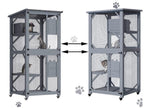 YES4PETS 173cm Pet Cat Bird Shelter Condo with Escape Door Wooden Kitten Cage House V278-CH449