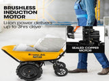 Baumr-AG 36V Battery Powered Wheelbarrow Motorised Electric, 100L Bucket Volume, 4 Wheel, 260kg V219-GDTPBWBM8CEA