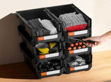 Plastic Stackable Bins, 37.7 x 21.5 x 18 cm , Plastic Containers for Organizing and V952-DDWLX6GZ14LHKWMV2001V0
