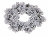 Christabelle 61cm Alpine Snow Christmas Wreath Pre Lit Multi Function LED Timer Pinecone Front 112_WFLAS61
