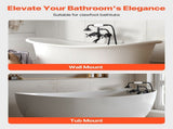 Clawfoot Tub Faucet, Wall Mount Bathtub Faucets with Handheld Shower, Vintage Oil-Rubbed Bronze V952-BGSZZYGLTLTHLAC1L002V0