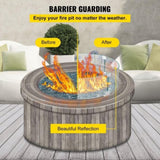 Fire Pit Wind Guard, Glass Flame Guard, Round Glass Shield, 1/4-Inch Thick Fire Table, Clear V952-YXBLFFBYC23673QVJV0
