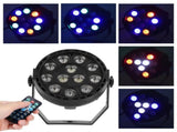 12LED Chips Spotlight RGB Sound Control Stage Light with Remote Control for Party KTV V1294-YM0901-3119200161711