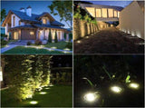 Solar Ground Lights,8 LED Solar Powered Disk Lights Outdoor Waterproof Garden Landscape Lighting for V1192-AZ-W-16258