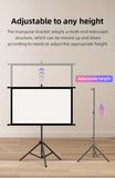 120in Portable and mobile projection screen with tripod stand, 169 HD format, suitable for home V1106-TYYPM005