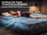 Giselle 25cm King Single Memory Foam Mattress Gel Infused Foam Removable Cover FOAM-D-MFM-ECLIPSE-H025-KS