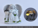 Solar Resin Kneeling Angel Garden Light - Outdoor Waterproof Angel Statue with Warm Solar Lantern, V888-ELOSUNG55519