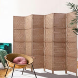 Artiss 6 Panel Room Divider Screen 245x170cm Woven Natural RD-C-8001-6P-NT