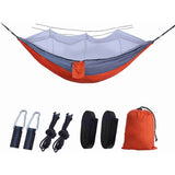 Automatic Quick Open Hammock with Mosquito Net Portable Outdoor Camping Hammock Anti-Rollover Nylon V1237-ZY-715-137