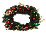 50cm Xmas Wreath Artificial Decorative Front Door Hanging Wreath with Light for Holiday Home Decor V1294-YM0901-240713FB01-4