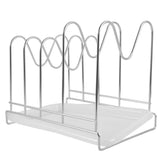 Stainless Steel Kitchen Drying Rack with Pot Cover Storage Organizer, , 1 Piece V1192-AZ-W-27834
