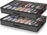 Under Bed Shoe Storage Organizer for Closet, Fits 32 Pairsbed Shoes Box Storage Containers V1258-DP02-F-461