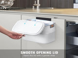 Kitchen Compost Bin with Lid 1.8 Gallon Hanging Trash Can with Lid, 7 Liter Wall-Mounted Garbage Can V1369-AZ3-W-01887