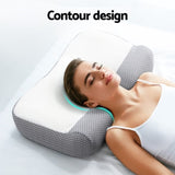 Giselle Contour Pillow Memory Foam PILLOW-MEFO-EG-GY-WH