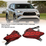 Red Rear Bumper Reflector Light, Brake Light, Position Light and Sequential Turn Signal Compatible V1237-ZY-715-295