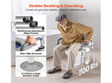Bedside Commode Chair, 227 kg Capacity, 4-in-1 Portable Toilet and Raised Toilet with Padded V952-WLKBSLRZD500Y4MTK001V0