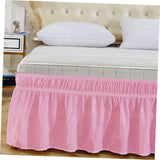 Elegant Pink Bed Sheet with Pleated Skirt for Complete Bedding Protection V1366-AZ2-W-12215