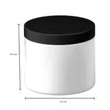 5x 500g Plastic Cosmetic Jar + Lids - Empty White Cream Container V238-SUPDZ-40114288164944