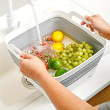 Portable Folding Sink Space-Saving Storage, Multi-Use for Kitchen, Balcony, and Outdoors V1232-CFLSL001