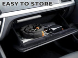 2 Set Black and Orange 28 Inch Car Steering Wheel Anti Theft Lock - Universal Steel Cable Anti Shear V888-ELOSUNG55175-5