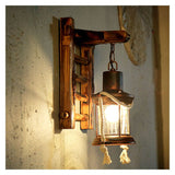 Vintage Industrial Wall Light Iron Metal Bamboo Outdoor Wall Lamp V1237-ZY-522-0030
