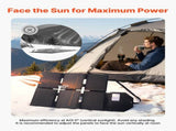 60W Foldable Solar Panel Charger, 16BB N-Type Monocrystalline Solar Panel 24% Efficiency, V952-BXZDTYNB160W36PFJ001Y3