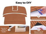 Seamanship EVA Foam Boat Flooring Mat Decking Sheet 240x90x0.6cm Dark Brown BF-240X90-D-BR