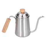 650ML Drip Coffee Pot Stainless Steel Long Gooseneck Spout Coffee Kettle with Wooden Handle V1294-YM0901-3118210172311