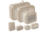 7 Set Compression Packing Cubes for Travel Luggage Organizer Bags for Travel Accessories - Grey V1308-DSZKI-388-1