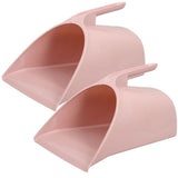 2Pcs Portable Pink Dustpan Made from Premium Plastic for Home and Office Use V1370-AZ4-14876