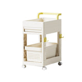 Storage Cart Space Saving Plastic Rolling Storage Organizer with Hooks Handle for Office Bedroom V1294-YM0901-3117240235211