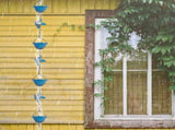 7.87FT Rain Chain, Hummingbird Rain Chains for Outside, Copper Rain Chain Bell with 7 Cups, V1192-AZ-W-3610