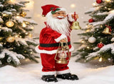 Electric Musical Santa Claus Figurine, About 45cm Tall with Music, Creative Standing Doll, Full of V1232-SDLR-DCK-001