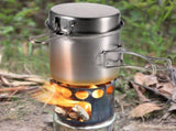 Cooking Portable Camping Stove Combo Wood Burning Stove And Cooking Pot Set For Outdoor Backpacking V1369-AZ3-W-15840